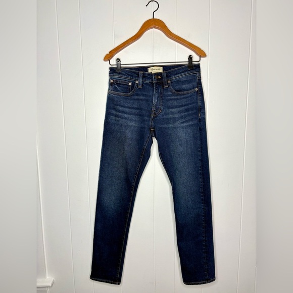 Madewell Men's Authentic Flex Denim Slim Fit Blue Jeans Size 28X30 MSRP $138 - Picture 2 of 9